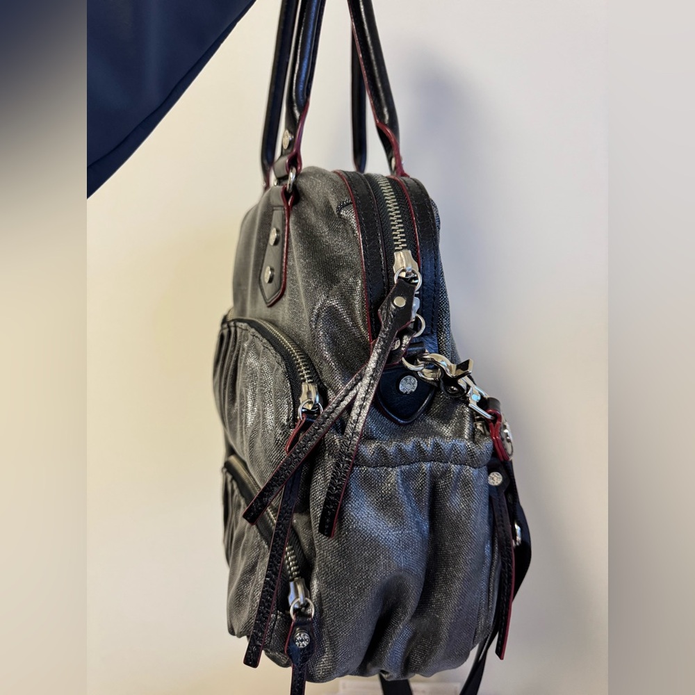 Like New MZ Wallace Mica Linen Silver Coated
Kate Diaper Bag - Picture 9 of 11